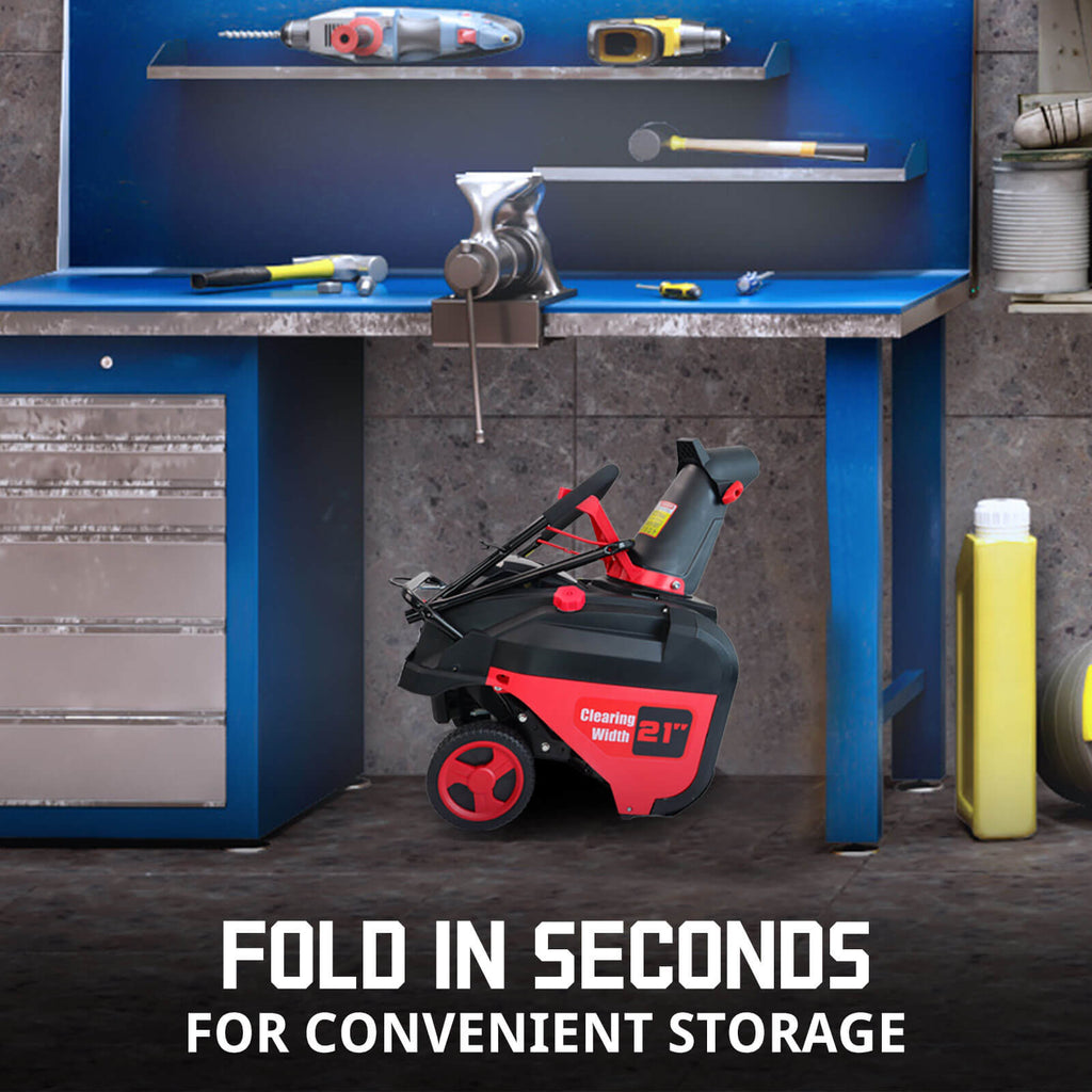 21'' 212cc Single Stage Gas Snow Blower w/ Electric Start w/ LED light MB7006B