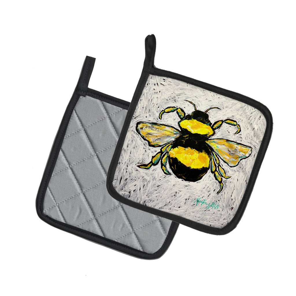 Buzzbee Bumblebee Pot Holders - Set of 2 Decorative Kitchen Helpers | Made in the USA