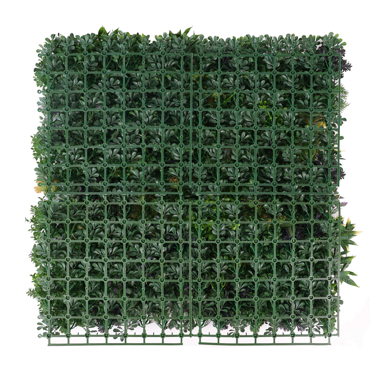 Vivid Green Floral Fusion Artificial Vertical Garden Green Wall Panel 40×40in 11 SQ FT – UV Resistant – Commercial Grade