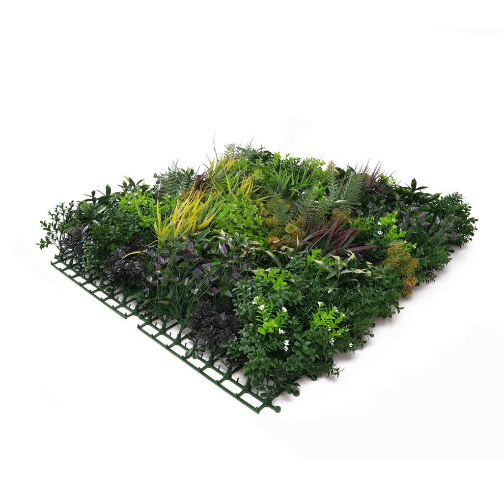 Vivid Green Floral Fusion Artificial Vertical Garden Green Wall Panel 40×40in 11 SQ FT – UV Resistant – Commercial Grade