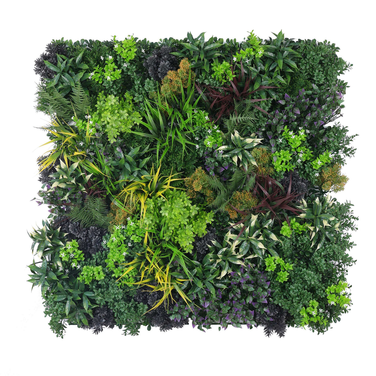 Vivid Green Floral Fusion Artificial Vertical Garden Green Wall Panel 40×40in 11 SQ FT – UV Resistant – Commercial Grade