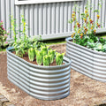5x3x2 Metal Oval Raised Garden Bed with Open Bottom Design