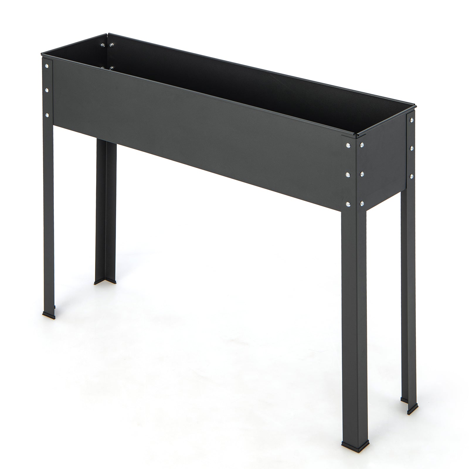 40x11x31.5 Metal Raised Garden Bed with Legs and Drainage Hole