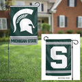 Michigan State Spartans Garden Flag 2 Sided Double Logo