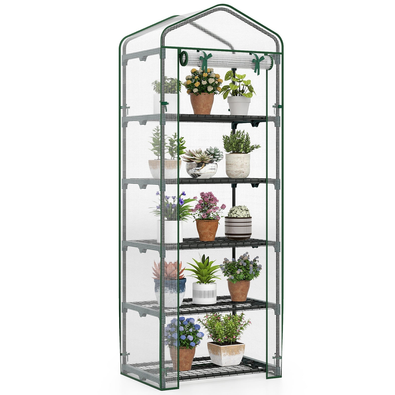 Mini Greenhouse Portable Plant Grow House with 5 Tier Shelves