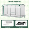 Mini Tunnel Greenhouse with Roll-up Zipper Door