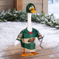 Minnesota Wild Porch Goose Outfit with Helmet and Hockey Stick for 21-Inch Goose