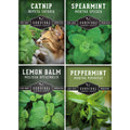 Mint Seed Mix – 4 Variety Pack: Peppermint, Spearmint, Lemon Balm & Catnip – Fragrant Culinary & Medicinal Herbs for Indoor or Outdoor Gardens
