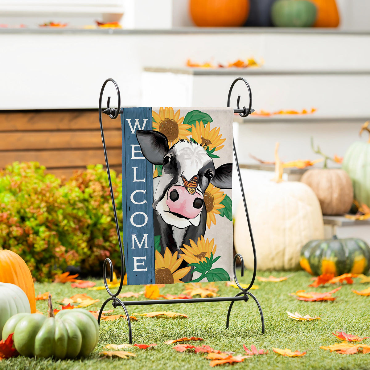Mooove Over For Fall 2 Sided Garden Flag