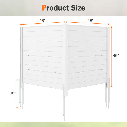 Outdoor Privacy Fence Screen with 5 Ground Stakes for Garden Yard Patio-Brown