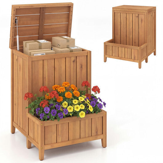 Package Delivery Box with Planter Box for Pool Accessories and Garden Tools