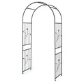 Garden Arch 87 Inches Tall Heavy Duty Metal Arbor Trellis Archway for Climbing Plants