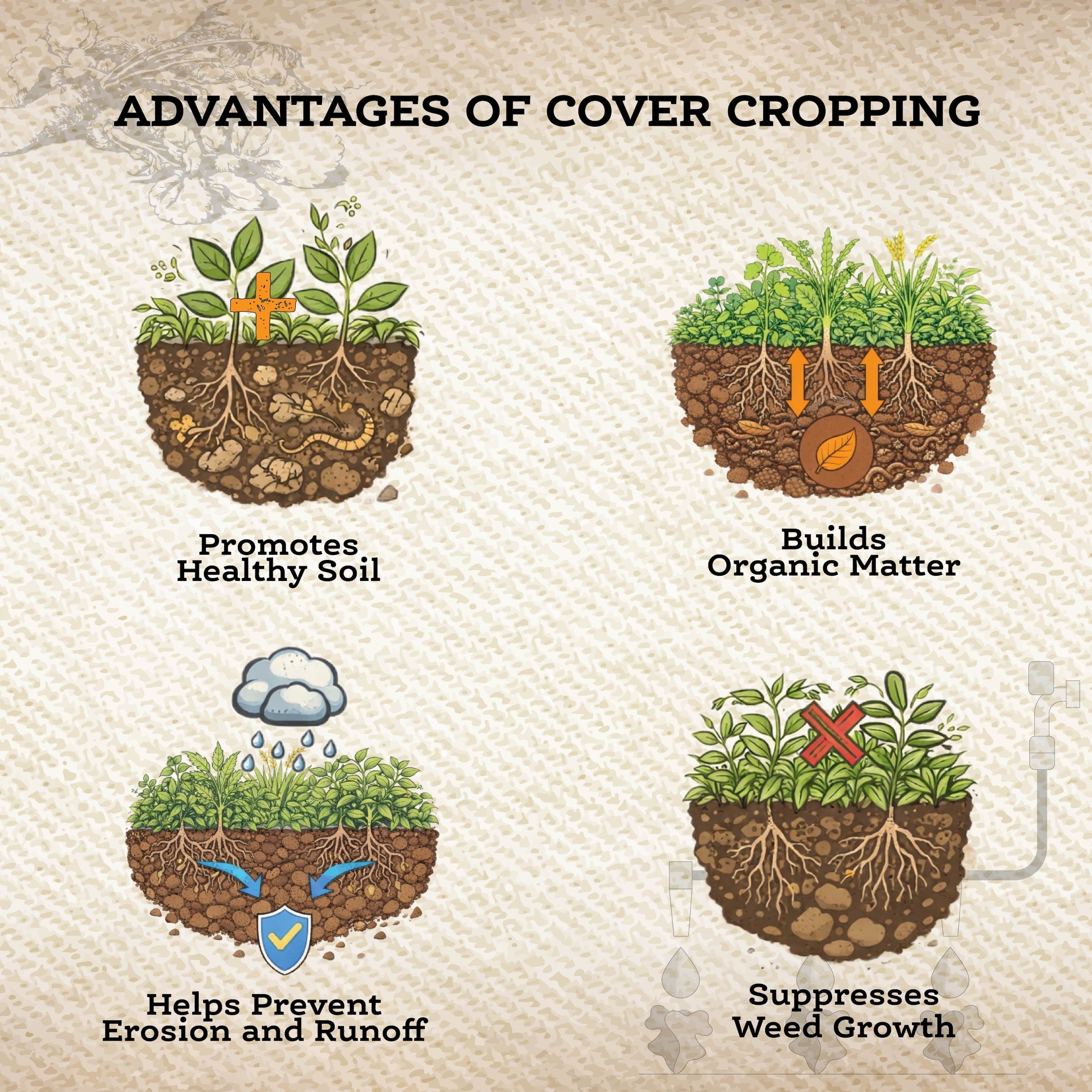 No Till Cover Crop Mix – 10 lb. - Covers 9000–12,000 sq ft (0.21–0.28 acres)