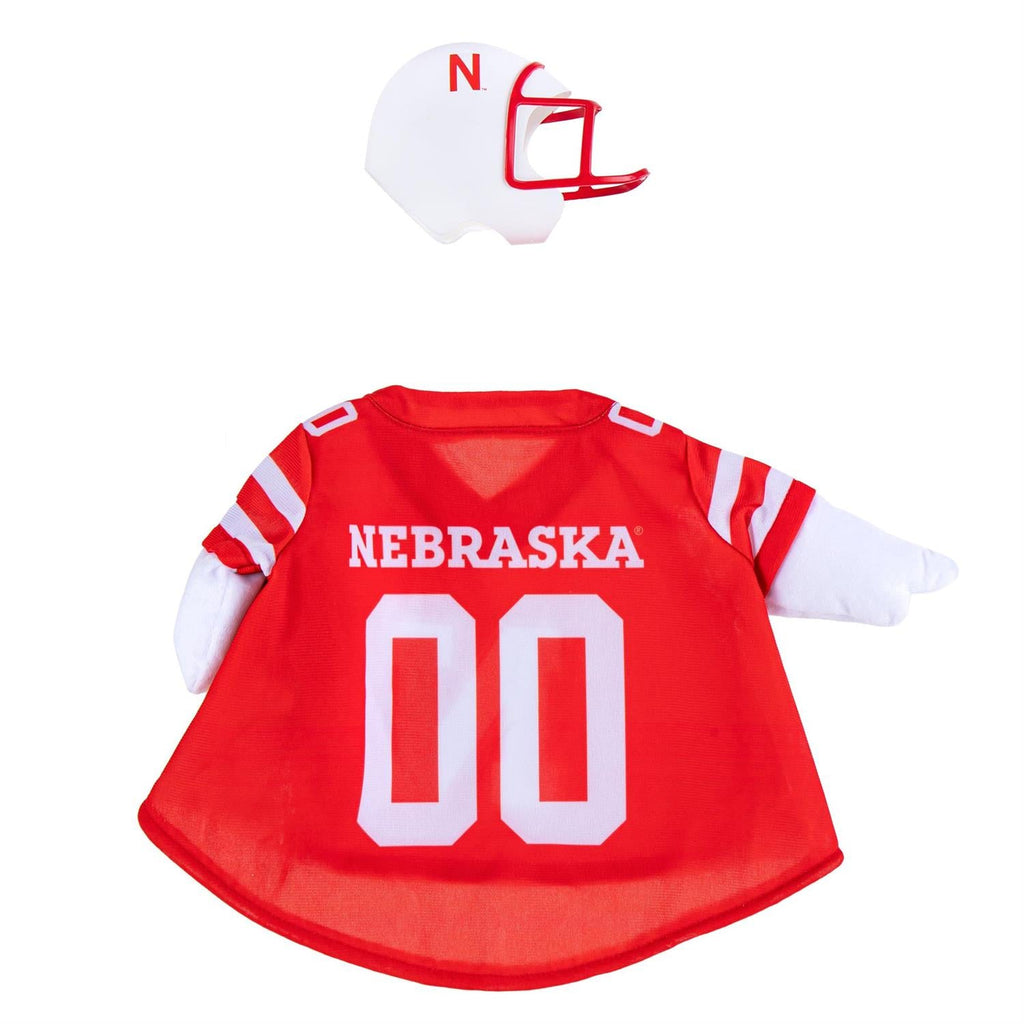 Nebraska Cornhuskers Football Outfit with Helmet for 21-Inch Porch Goose