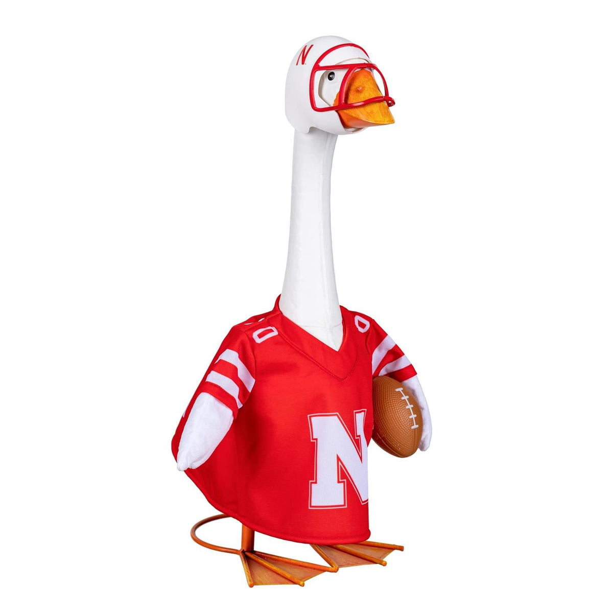 Nebraska Cornhuskers Football Outfit with Helmet for 21-Inch Porch Goose