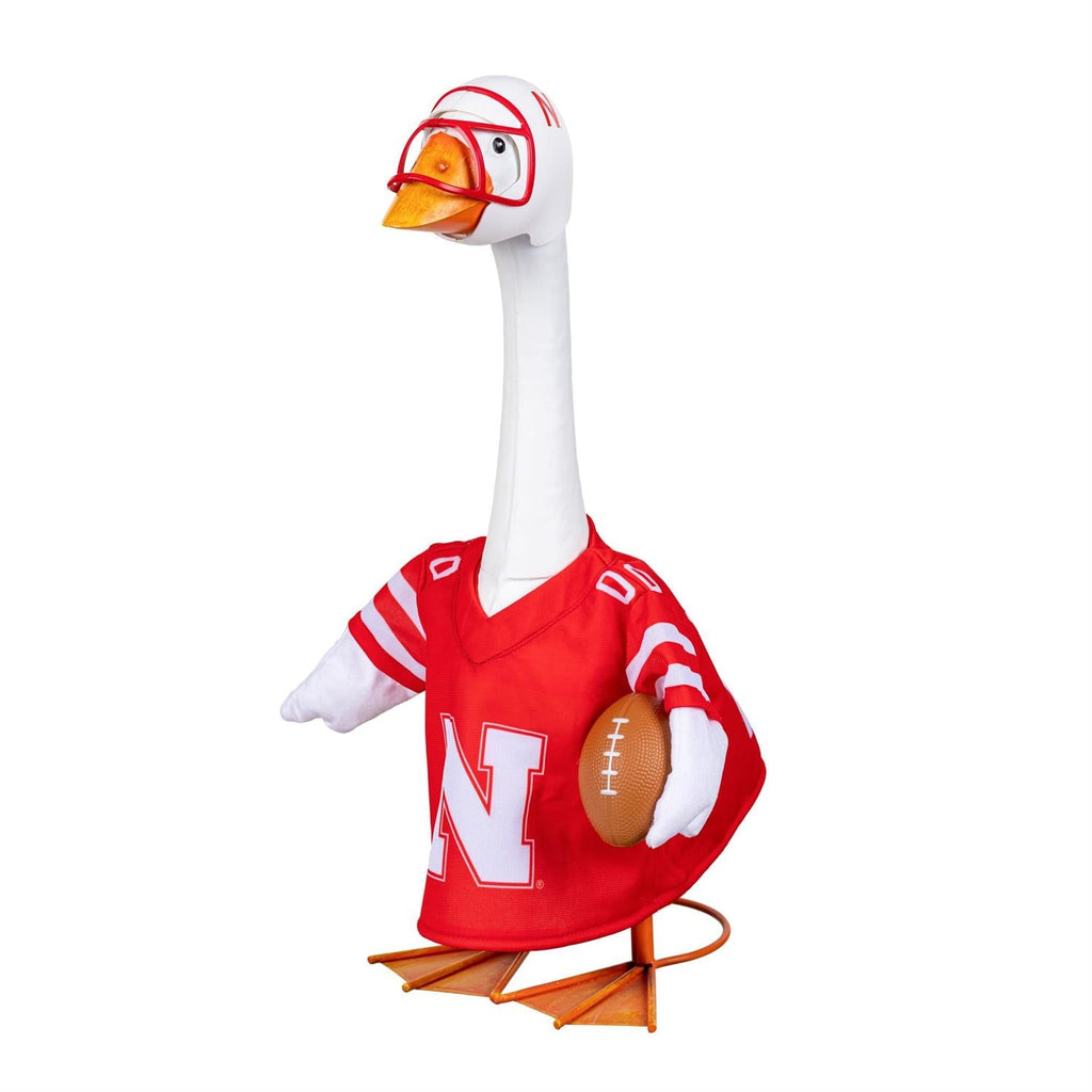 Nebraska Cornhuskers Football Outfit with Helmet for 21-Inch Porch Goose