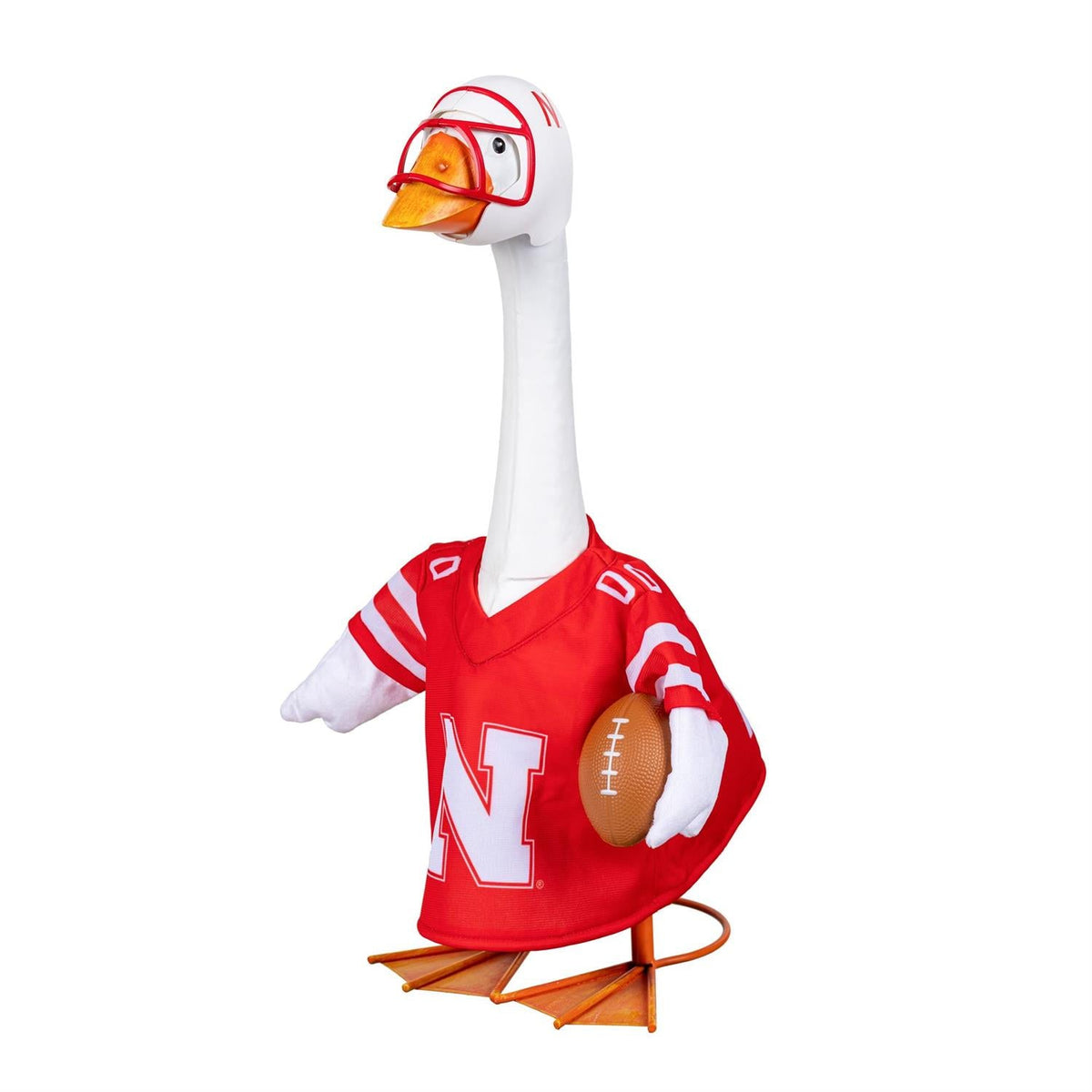Nebraska Cornhuskers Football Outfit with Helmet for 21-Inch Porch Goose