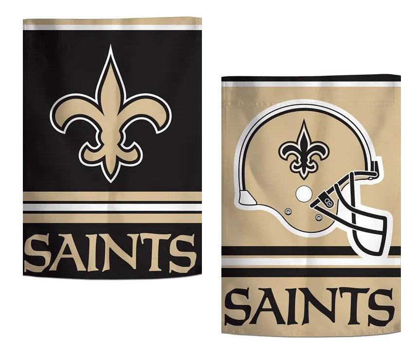 New Orleans Saints 2 Sided Garden Flag Double Logo