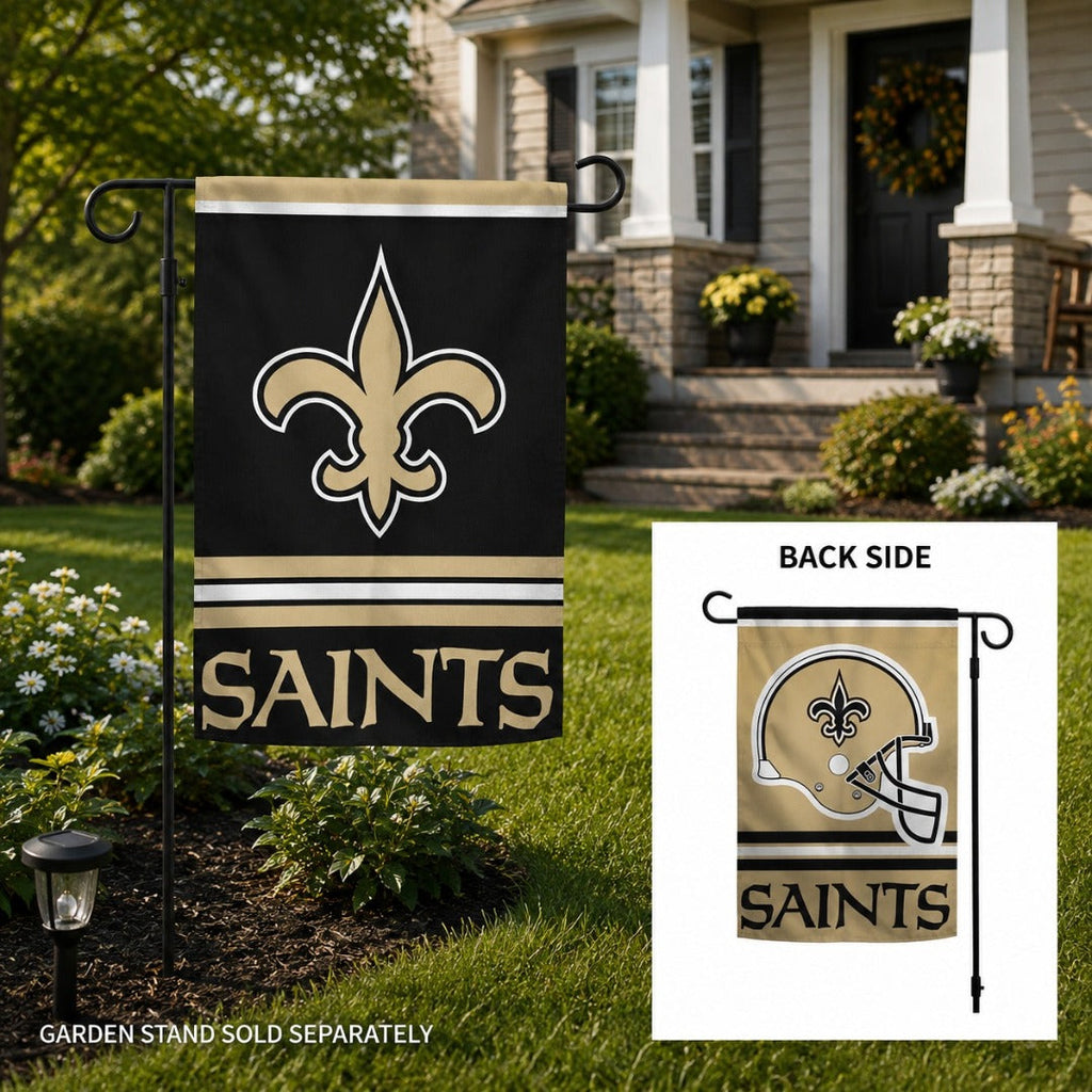 New Orleans Saints 2 Sided Garden Flag Double Logo