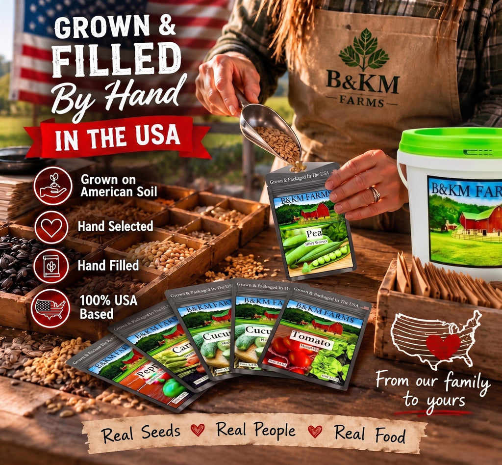 20-50 Varieties - Heirloom Vegetable & Herb Long-Term Seed Vault Bucket – USA Grown, Non-GMO - 10,000-50,000 Seeds