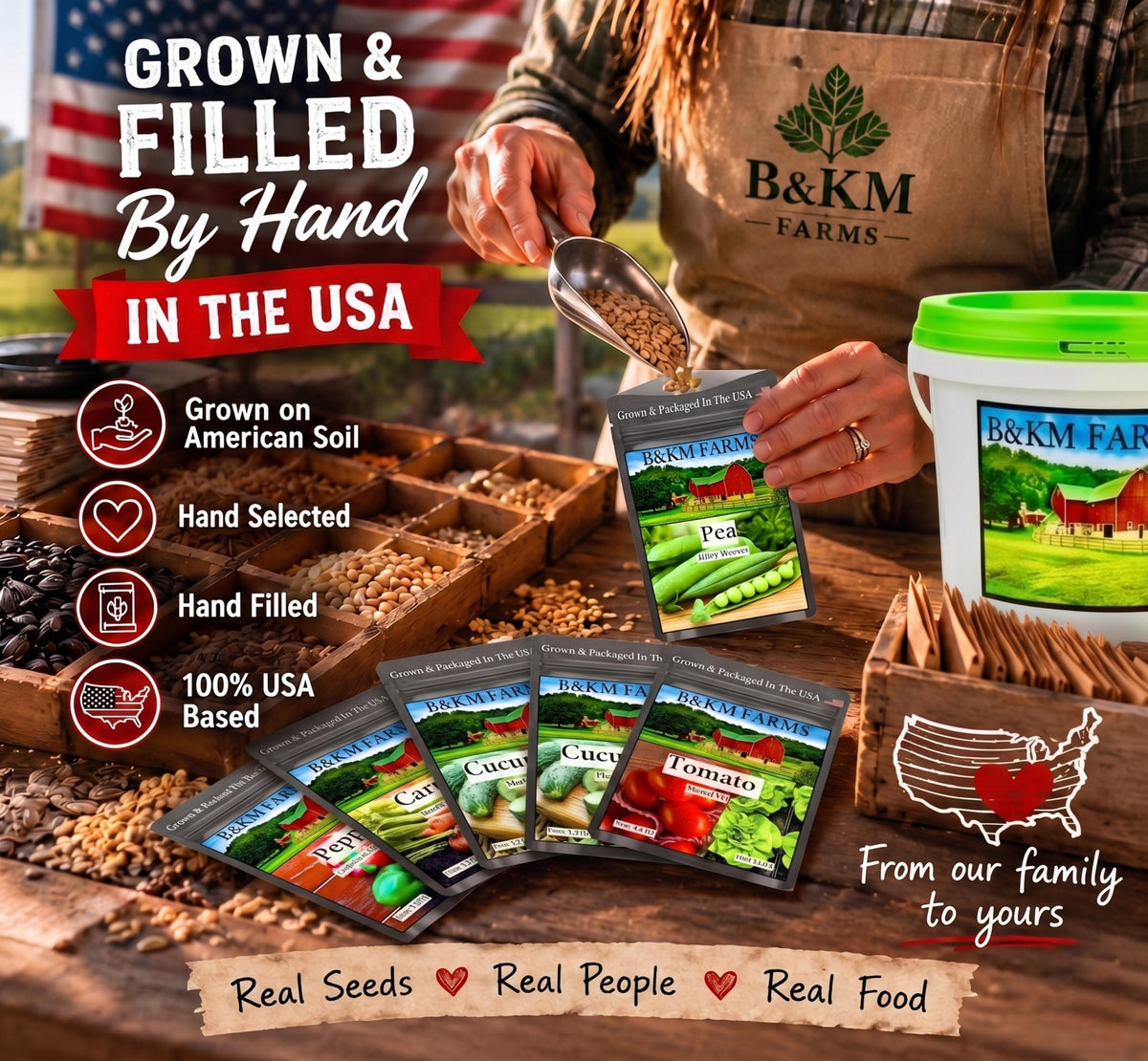 50 Varieties - Heirloom Vegetable & Herb Long-Term Seed Vaults – USA Grown, Non-GMO - 50,000 Seeds