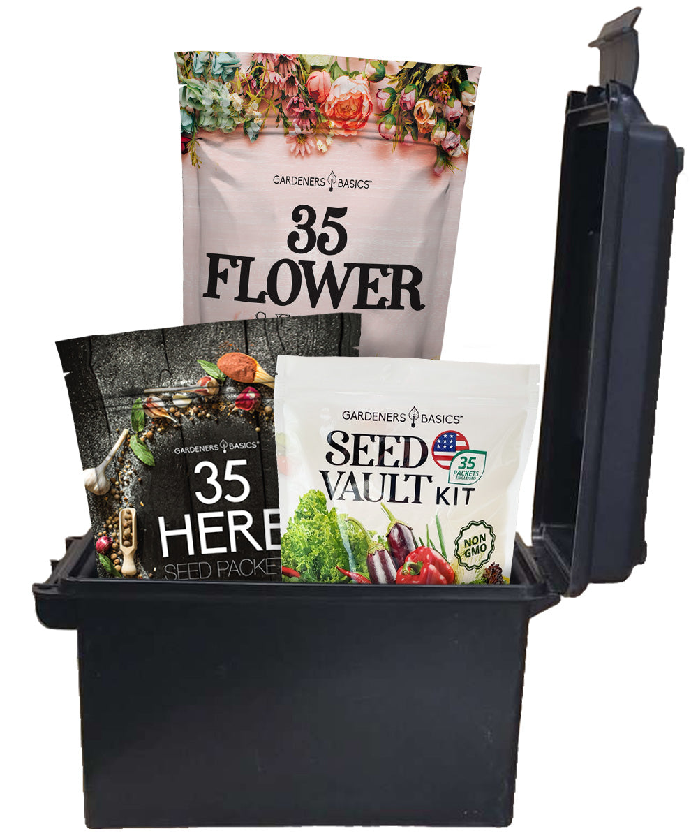 Gardening Seed Kit: 105 Packets with Ammo Can