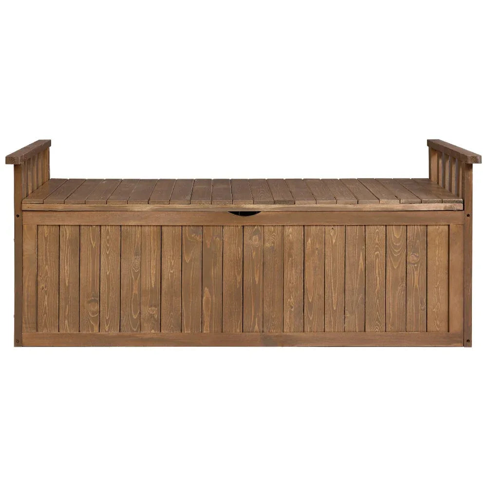 Gardeon Outdoor Storage Box Wooden Garden Bench 128.5cm Chest Tool Toy