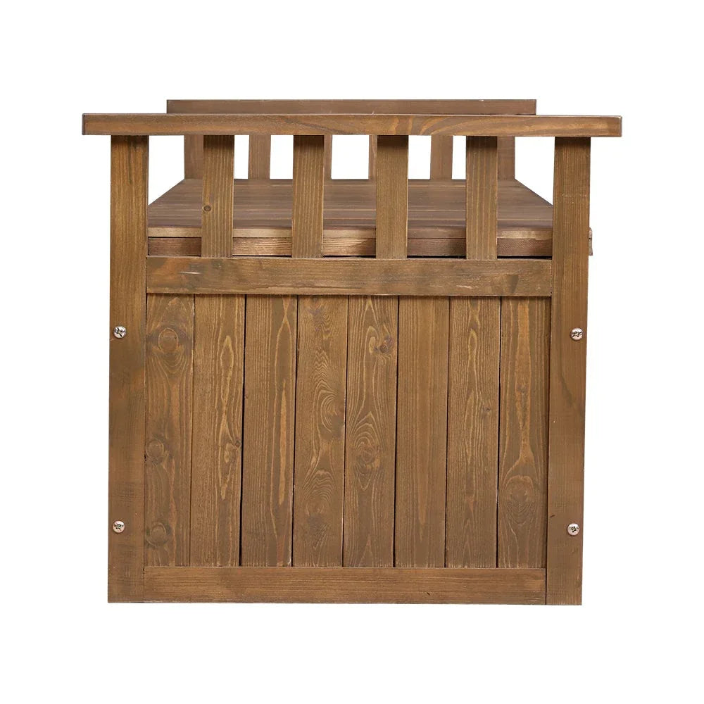Gardeon Outdoor Storage Box Wooden Garden Bench 128.5cm Chest Tool Toy