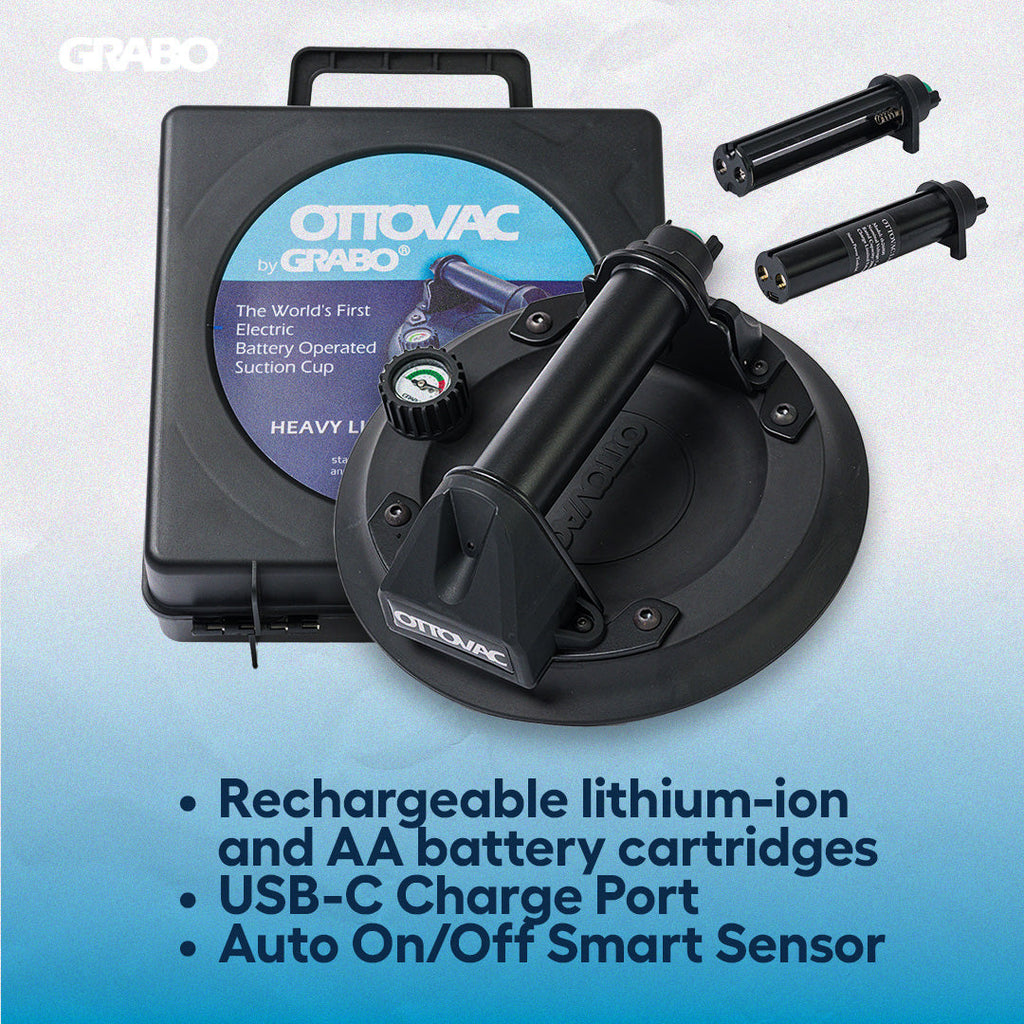 OTTOVAC Portable Electric Suction Gripster for Glass, 220 lb