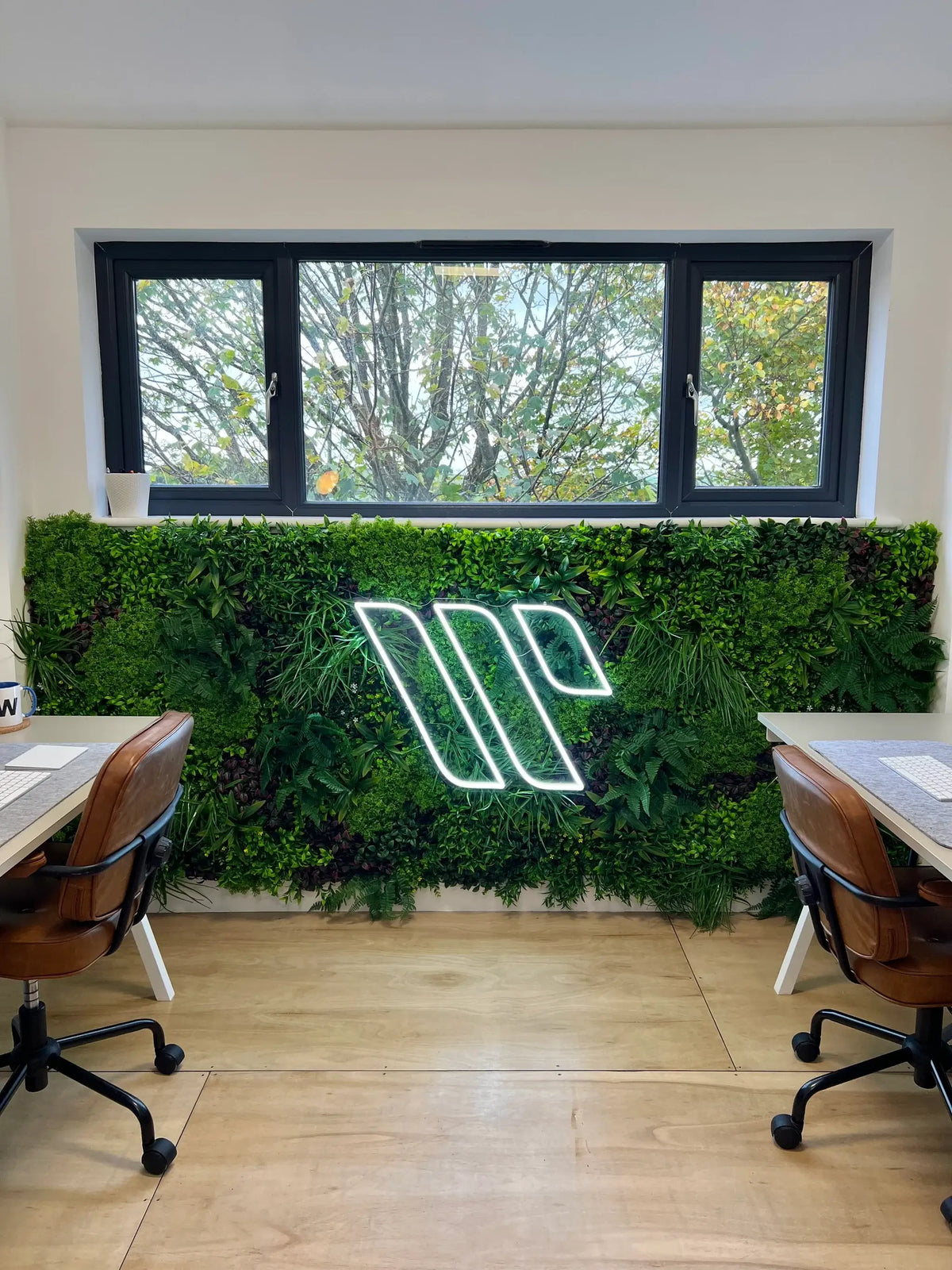 Country Fern Artificial Vertical Garden Green Wall Panel 40×40in 11 SQ FT – UV Resistant – Commercial Grade