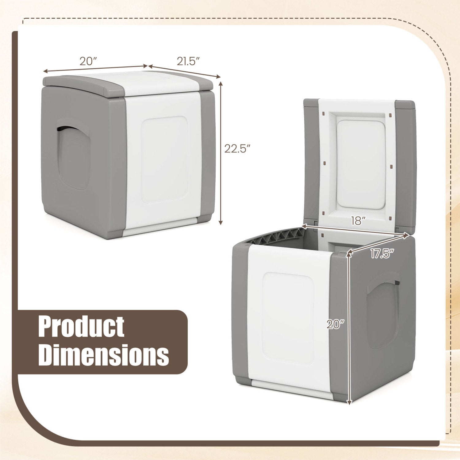 Outdoor Deck Box with Lid for Packages and Garden