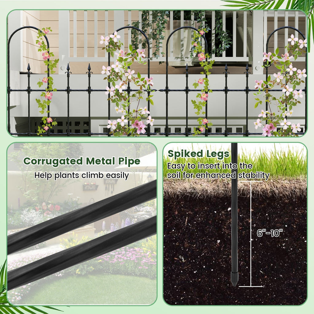 58 x 73 Inch Outdoor Garden Rose Arch Trellis for Climbing Plants