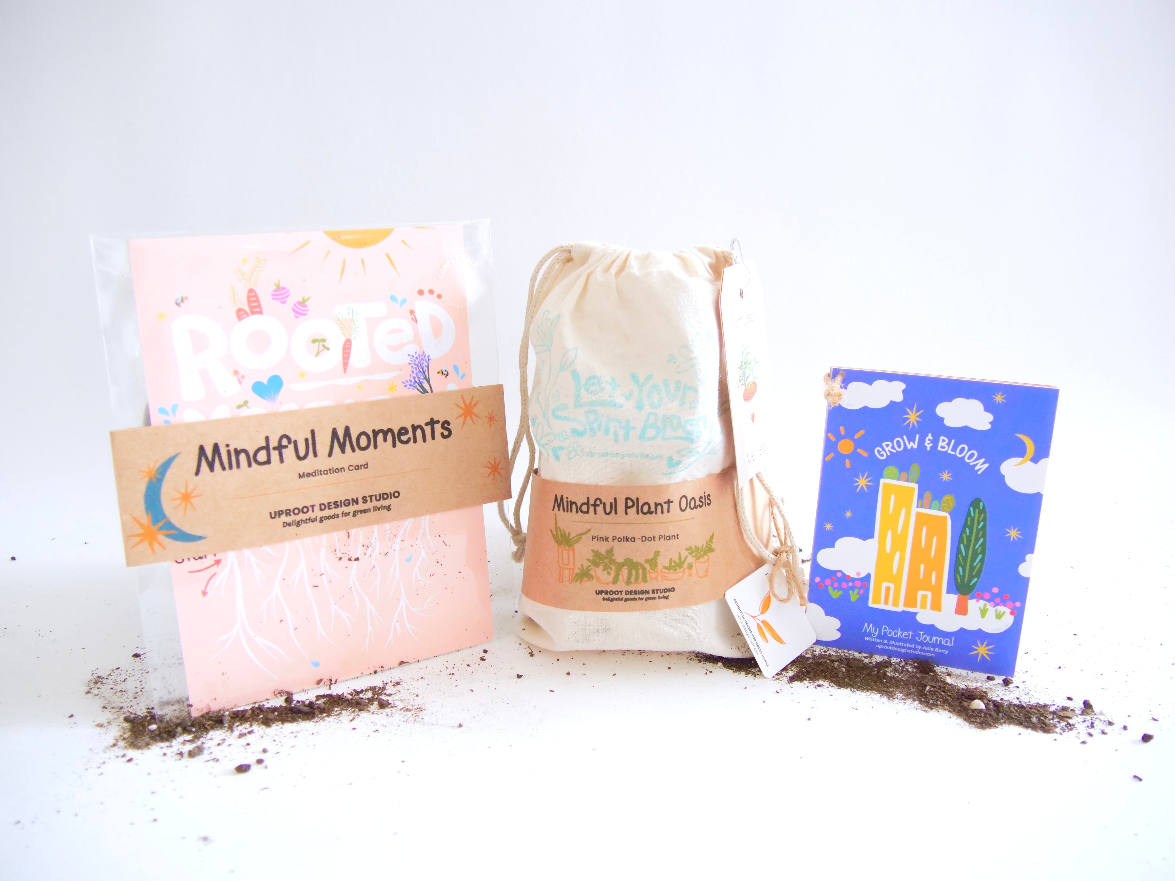 "Get Growing" Mindful Gardening Kit: Mindfulness Journal, Meditation Card +  Growing Kit - Assorted (Grow & Bloom)