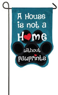 Paw Prints Burlap 2 Sided Garden Flag Dog Lovers