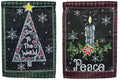 Peace Candle Christmas Garden Flag 2 Sided