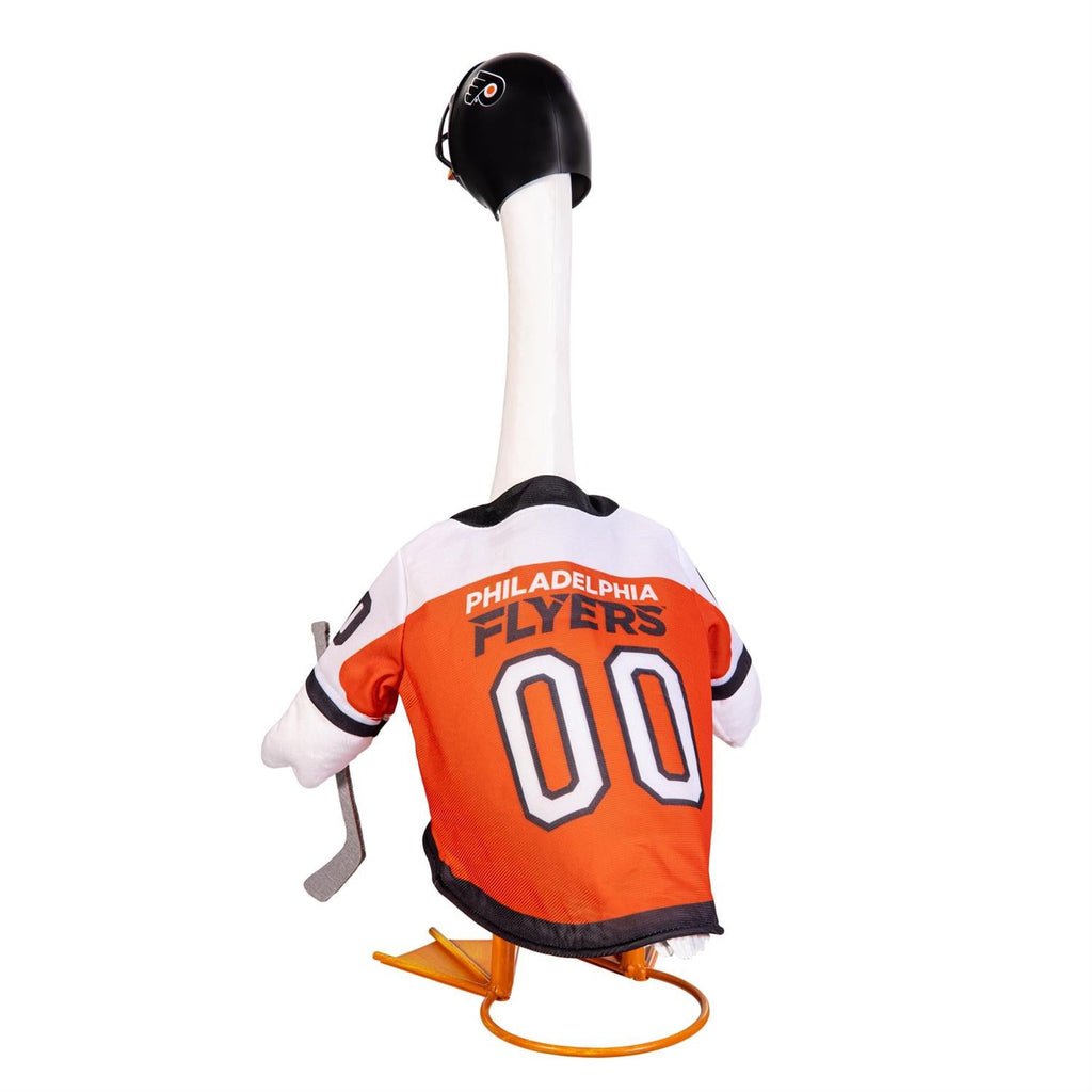 Philadelphia Flyers Porch Goose Outfit with Helmet and Hockey Stick for 21-Inch Goose