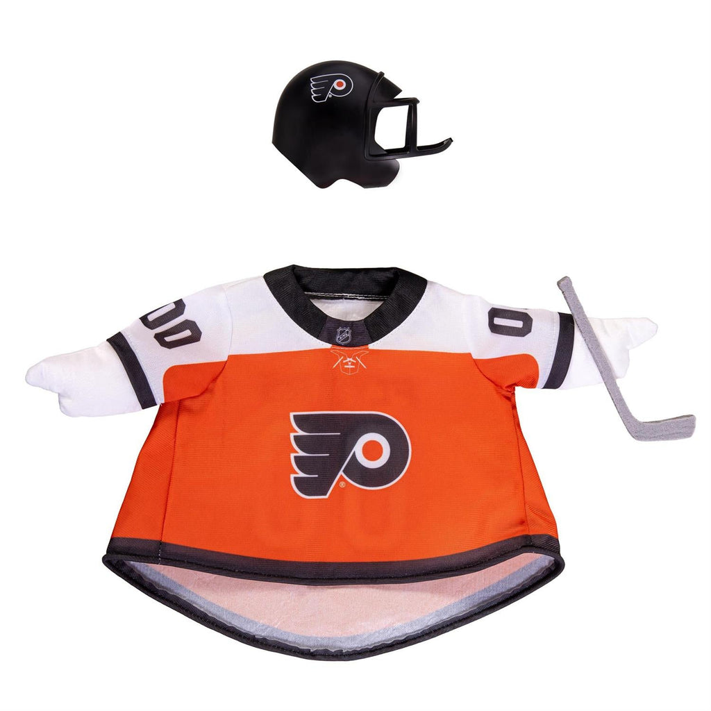 Philadelphia Flyers Porch Goose Outfit with Helmet and Hockey Stick for 21-Inch Goose