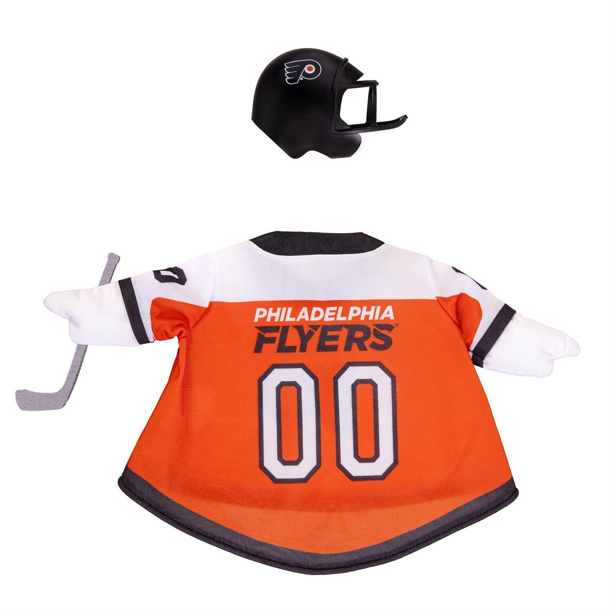 Philadelphia Flyers Porch Goose Outfit with Helmet and Hockey Stick for 21-Inch Goose