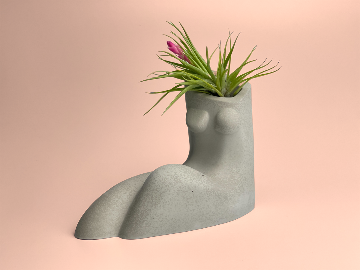 SET OF 3 AIR PLANT HOLDERS, Female Body Vase