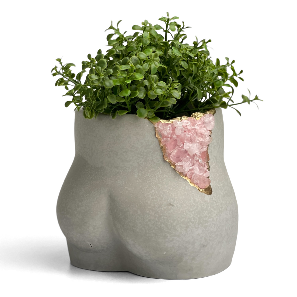 Rose Quartz Butt Planter