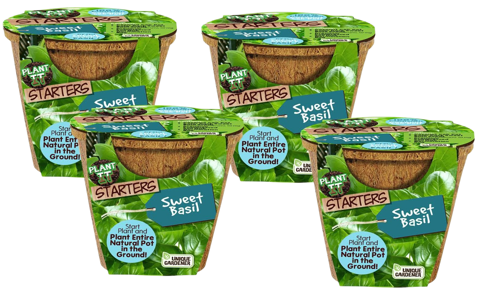 Sweet Basil Plant-It-Starters - Multipack of 4