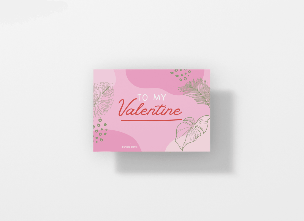 "To My Valentine" Plant Card