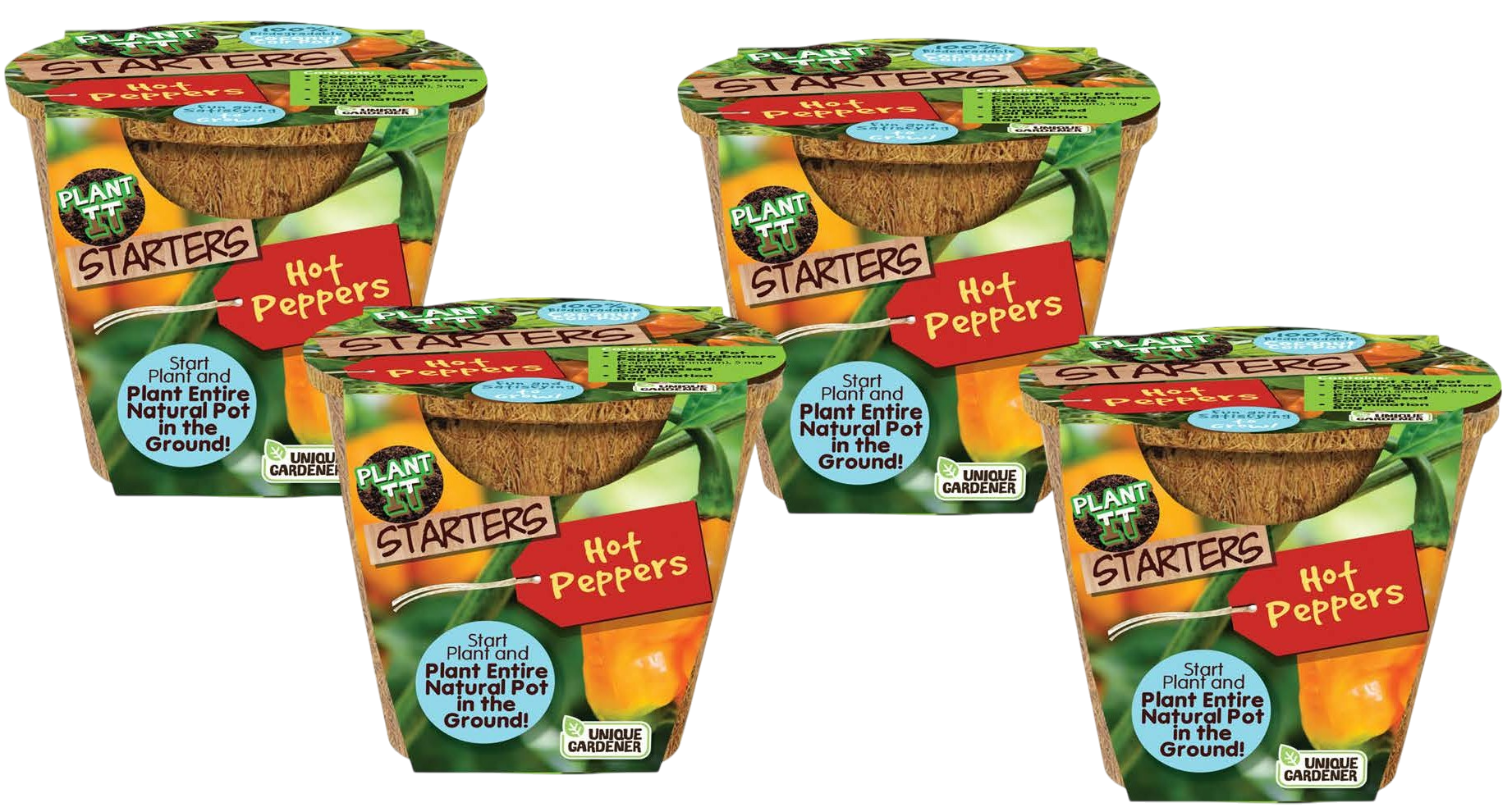 Hot Peppers Plant-It-Starters - Multipack of 4