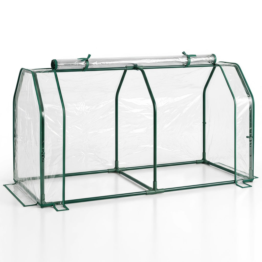 Portable Mini Greenhouse with PE Cover and Roll-Up Door