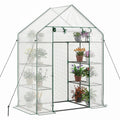 Portable Walk-in Greenhouse with 3 Tiers and 6 Shelves