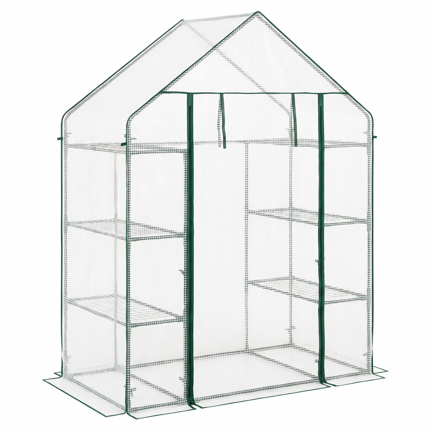 Portable Walk-in Greenhouse with 3 Tiers and 6 Shelves