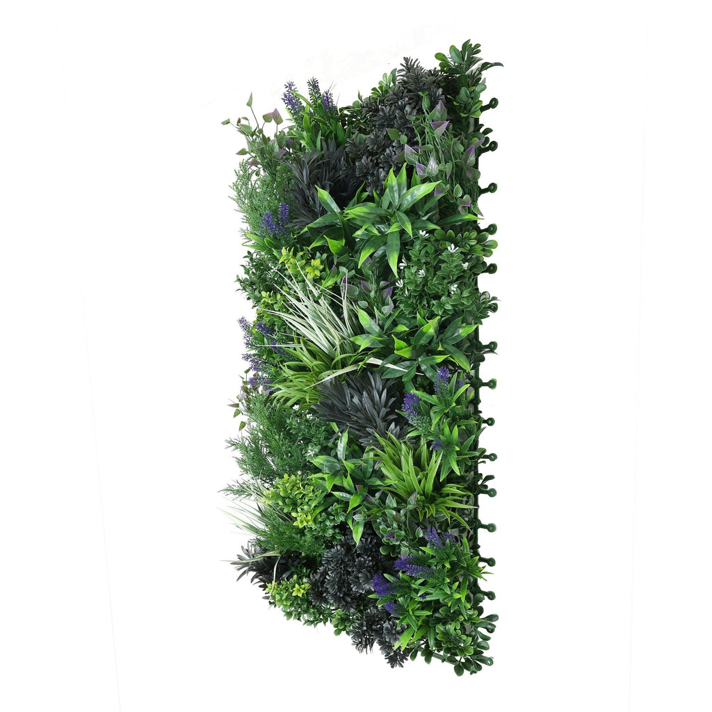 Rustic Botanical Lavender Artificial Green Wall Panel 40×20in – UV Resistant – Commercial Grade