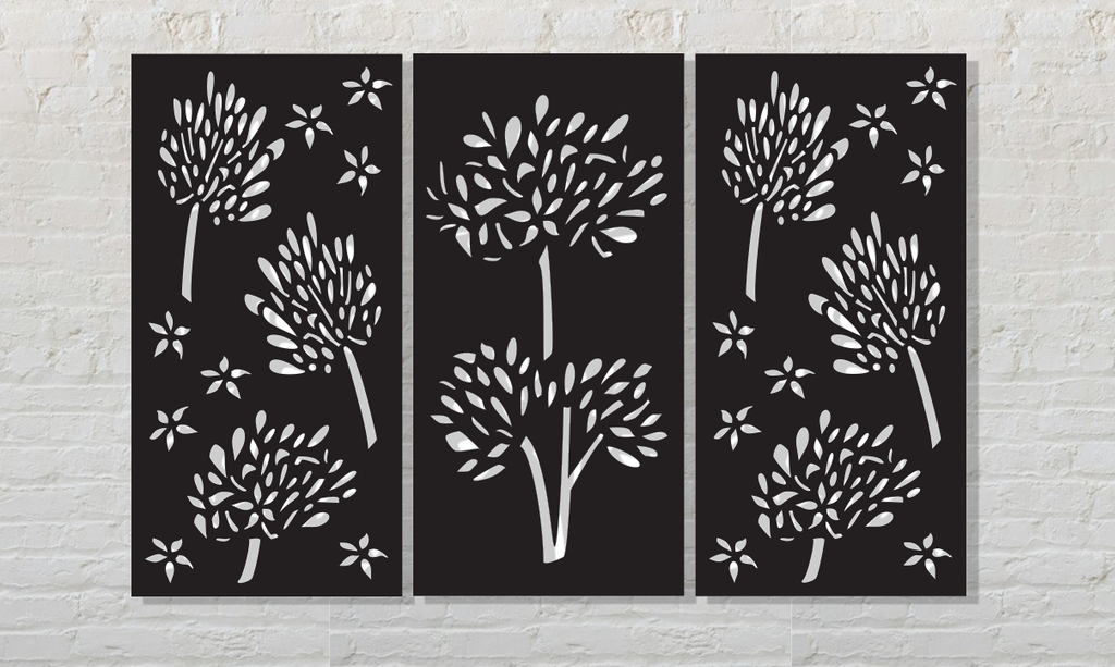 Privacy Screens Outdoor or Large Metal Wall Art (46" Inch)