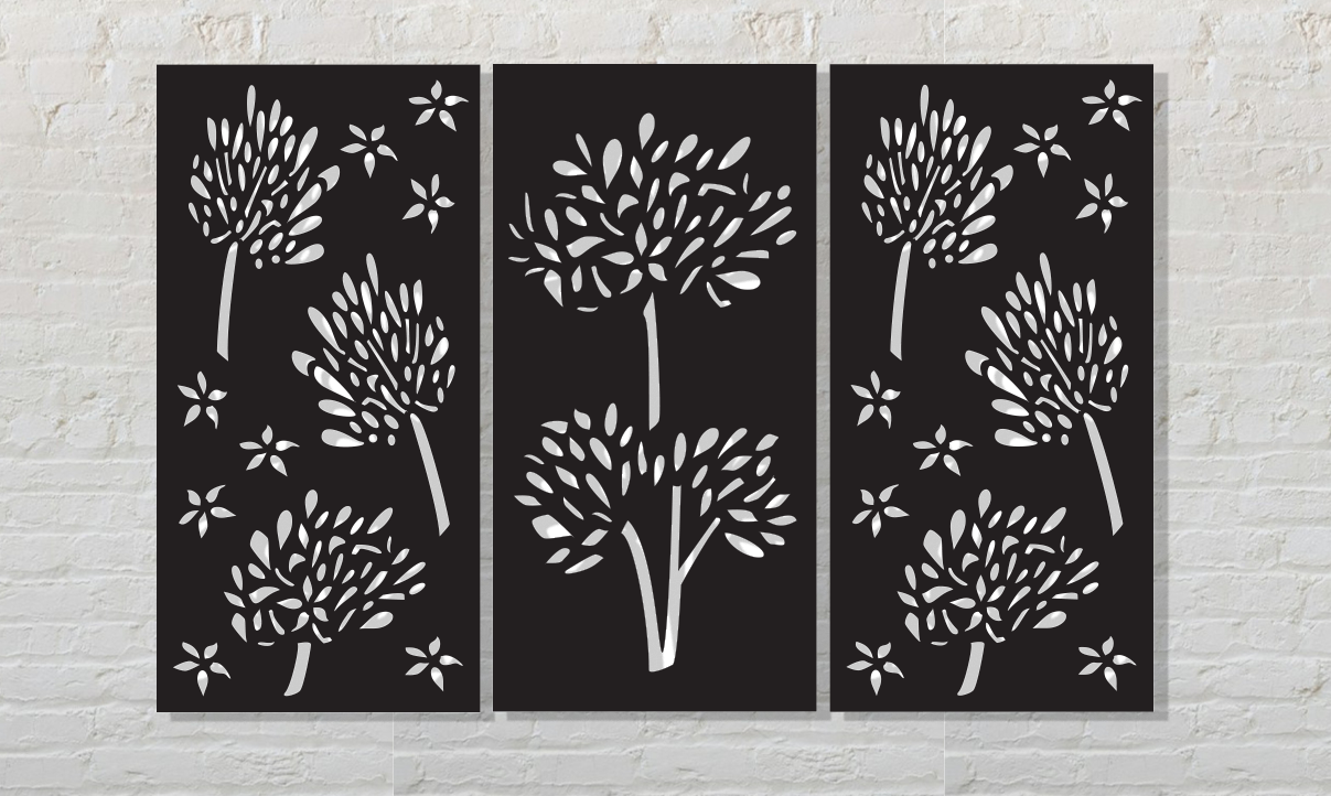 Privacy Screens Outdoor or Large Metal Wall Art (46" Inch)