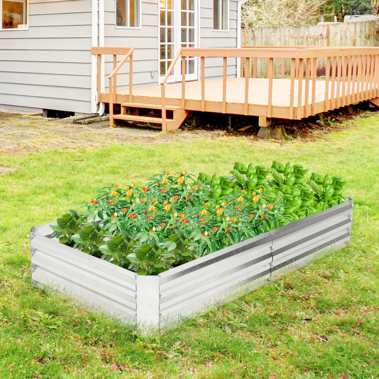 3x6 Galvanized Metal Raised Garden Bed